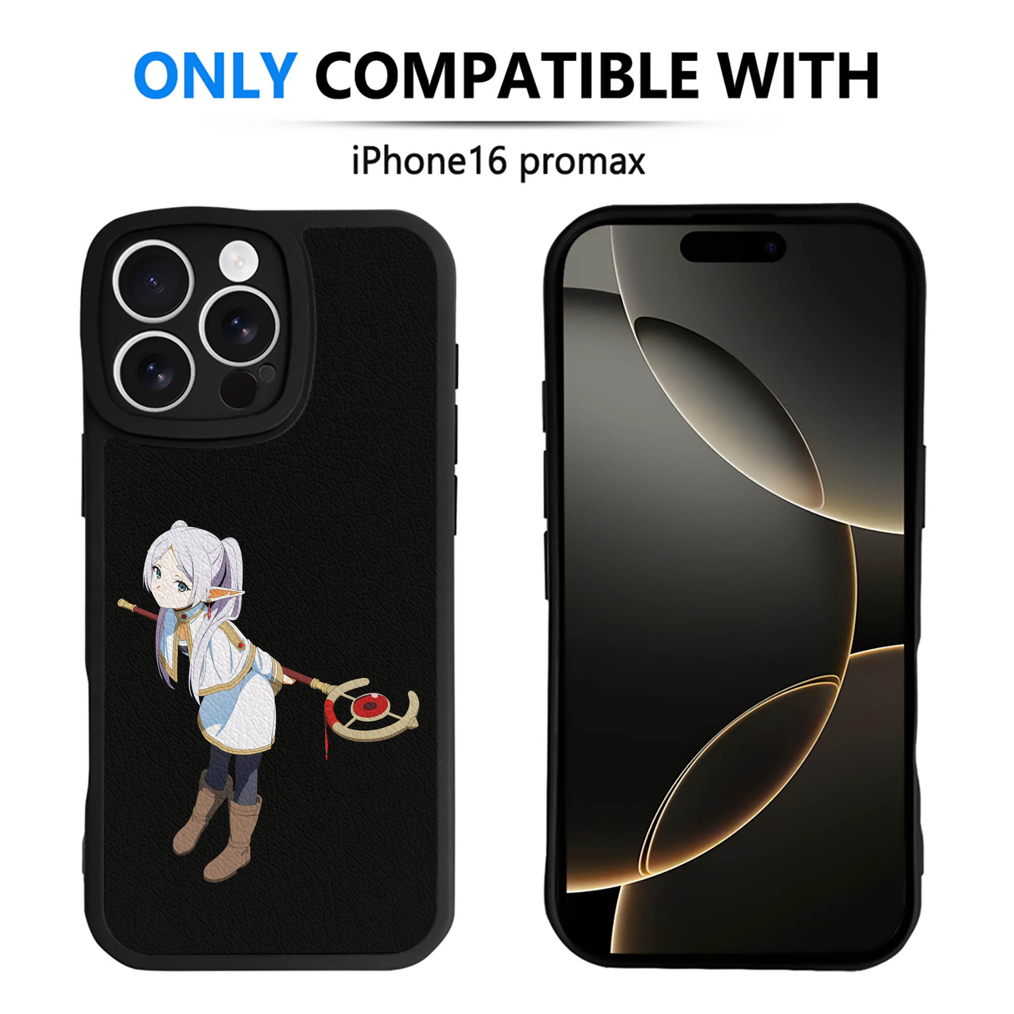 （画像用） 葬送のフリーレン Frieren 【iPhone 16シリーズ対応】シリコンスマホケース（レザー調） 材質：シリコン